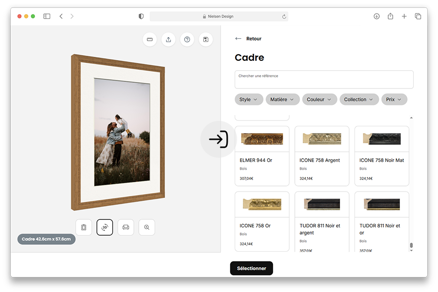 Cadre sur mesure en ligne