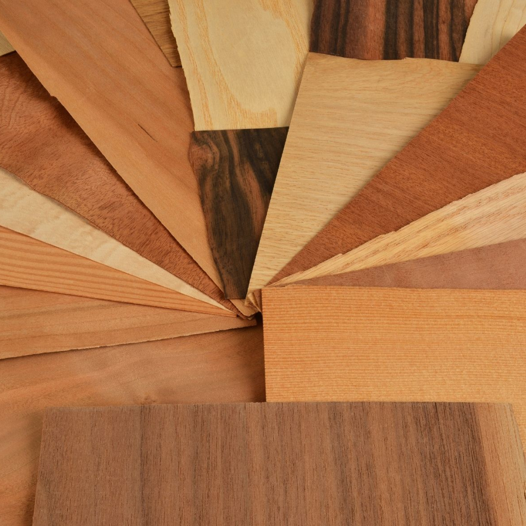 Feuilles placage bois pour cadre en aluminium